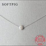 925 Silver Geometric Beads Pendant Necklace for Women