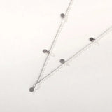 925 Silver Geometric Round Choker Necklace Women Party Fine Jewelry Gift