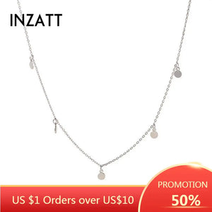 925 Silver Geometric Round Choker Necklace Women Party Fine Jewelry Gift