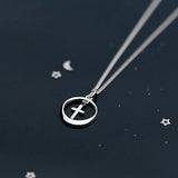 925 Silver Geometric Cross Pendant Necklace Fine Jewelry