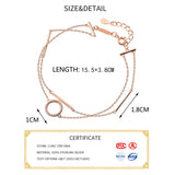 925 Silver Zircon Round Bracelet for Women Party Jewelry