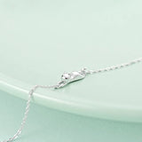 925 Sterling Silver Tiny Cat Charm Bracelet for Women