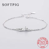 925 Sterling Silver Tiny Cat Charm Bracelet for Women