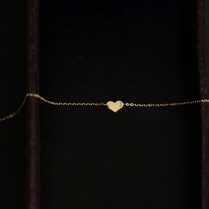 925 Sterling Silver Heart Chain 14K Bracelet For Women