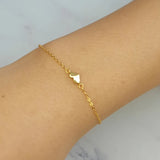 925 Sterling Silver Heart Chain 14K Bracelet For Women