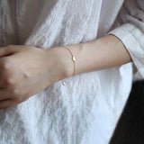 925 Sterling Silver Heart Chain 14K Bracelet For Women