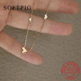 925 Silver Heart Choker Necklace 14K Women Party Jewelry