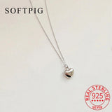 925 Silver Heart Pendant Necklace Romantic Women's Jewelry