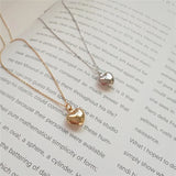 925 Silver Heart Pendant Necklace Romantic Women's Jewelry