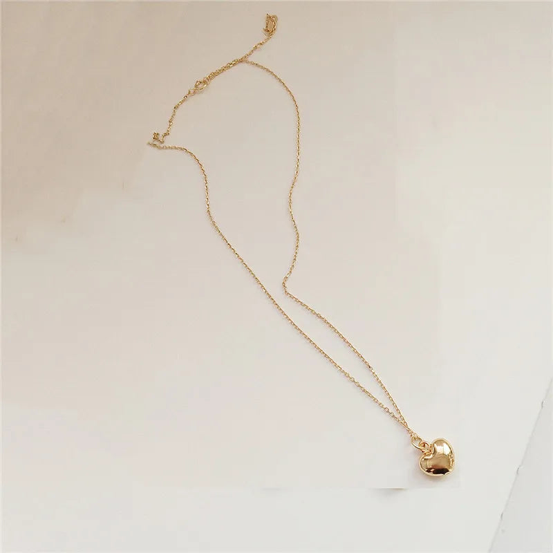 925 Silver Heart Pendant Necklace Romantic Women's Jewelry