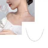 925 Sterling Silver Heart Choker Necklace Bohemia Accessories