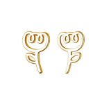 925 Sterling Silver Hollow Flower Stud Earrings Fine Jewelry