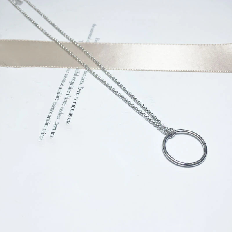 925 Sterling Silver Round Choker Necklace Minimalist Jewelry for Women