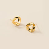 925 Silver Triangle Stud Earrings for Women Party Jewelry Punk Accessories