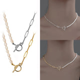 925 Silver Irregular Pearl Choker Necklace for Women