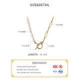 925 Silver Irregular Pearl Choker Necklace for Women