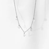 925 Silver LOVE Choker Necklace Women Party Jewelry Minimalist Accessory