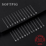 925 Silver Letter Tassel Drop Earrings Women Minimalist Jewelry