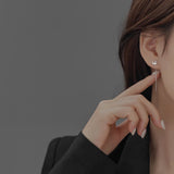 925 Silver Letter Tassel Drop Earrings Women Minimalist Jewelry