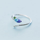 925 Sterling Silver V Letter Adjustable Ring for Women