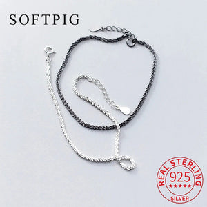 Genuine 925 Silver Bracelet for Women Party Fine Jewelry