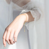 925 Silver Minimalist Bracelet Double Chain Fine Jewelry Bijoux