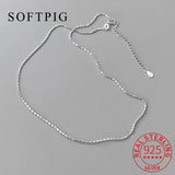 925 Silver Chain Choker Necklace for Women Punk Jewelry