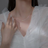 925 Silver Chain Choker Necklace for Women Punk Jewelry