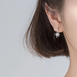 925 Sterling Silver Geometric Clip Earrings for Women