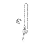 925 Sterling Silver Geometric Clip Earrings for Women