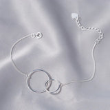 925 Silver Geometric Round Punk Bracelet for Women