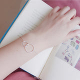 925 Silver Geometric Round Punk Bracelet for Women