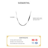 925 Sterling Silver Geometric Wide Snake Chain Necklace For Women