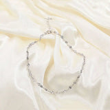 925 Sterling Silver Star Chain Anklet Minimalist Women Fine Jewelry
