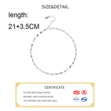 925 Sterling Silver Star Chain Anklet Minimalist Women Fine Jewelry