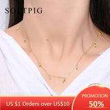 925 Sterling Silver Water Drop Necklace Minimalist Style