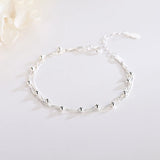 925 Silver Bead Chain Bracelet Women's Fashion Jewelry
