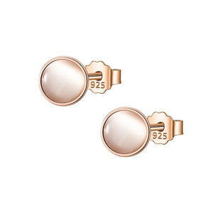 Real 925 Silver Opal Stud Earrings for Women Party Jewelry
