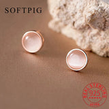 Real 925 Silver Opal Stud Earrings for Women Party Jewelry