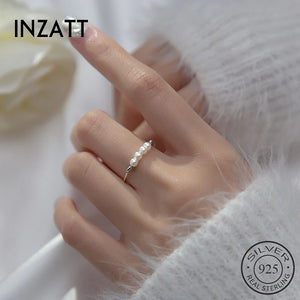 925 Sterling Silver Pearl Ring For Women Party Fine Jewelry