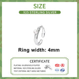 925 Silver Pearl Double Line Adjustable Ring for Women Classic Jewelry