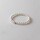 925 Silver Pearl Square Adjustable Ring Classic Fine Jewelry