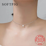 925 Silver Zircon Pendant Necklace Women Birthday Party Jewelry