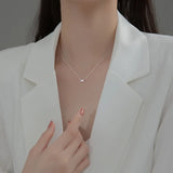 925 Silver Zircon Choker Necklace for Women Fine Jewelry Accessory