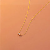 925 Silver Zircon Choker Necklace for Women Fine Jewelry Accessory