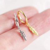 925 Silver Zircon Moon Star Hoop Earrings Geometric Punk Accessories