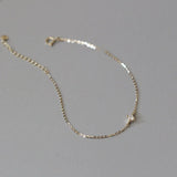 925 Silver Zircon Chain Bracelet Minimalist Jewelry