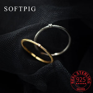 925 Sterling Silver Zircon Round Adjustable Ring Classic Fine Jewelry