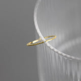 925 Sterling Silver Zircon Round Adjustable Ring Classic Fine Jewelry