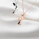 925 Silver Butterfly Pendant Necklace Boho Accessories